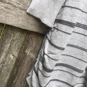 Avenue Grey Striped 3/4 Sleeve Sweater 18/20
